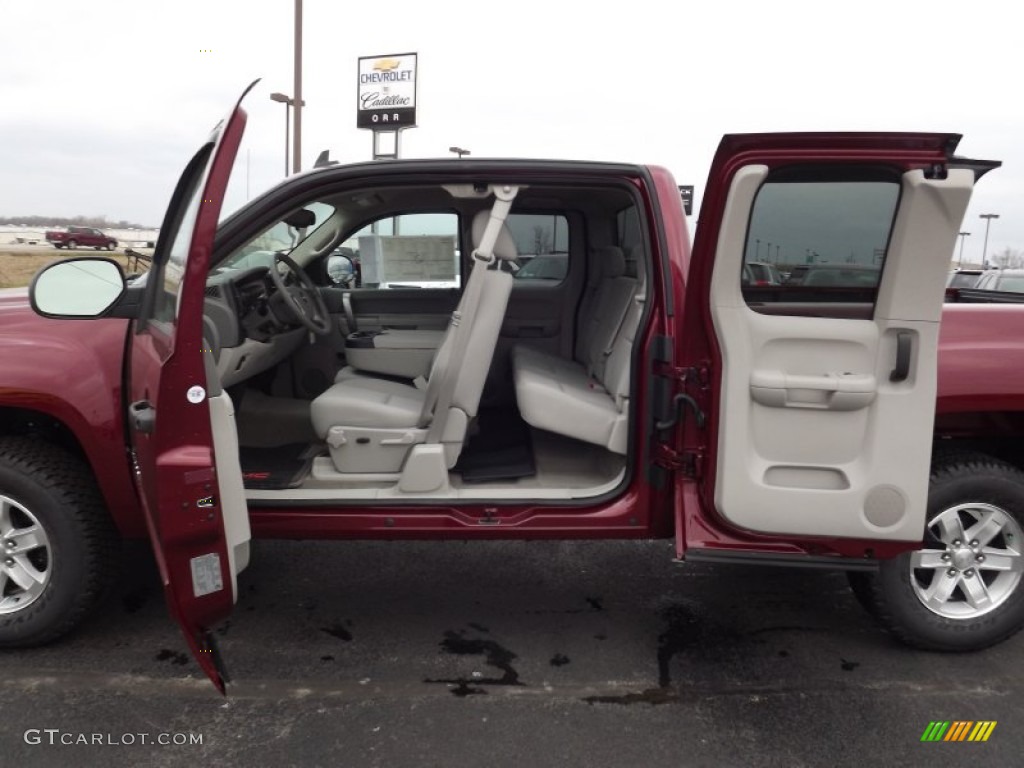 2013 Sierra 1500 SLE Extended Cab 4x4 - Sonoma Red Metallic / Light Titanium/Dark Titanium photo #9