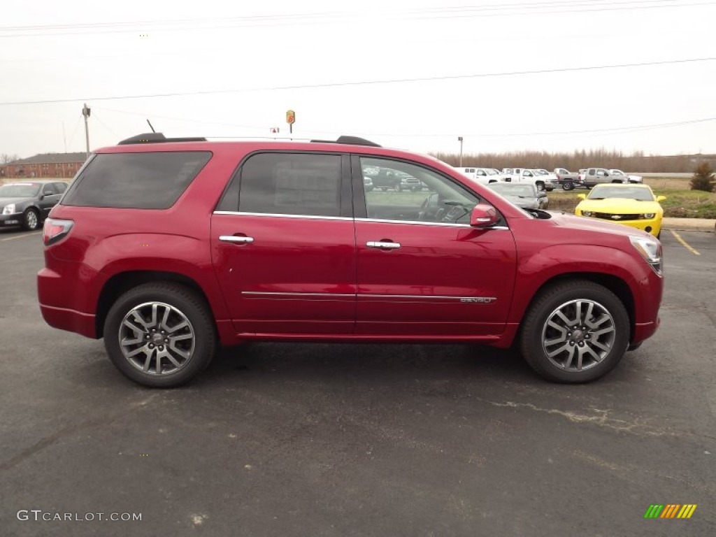 2013 Acadia Denali - Crystal Red Tintcoat / Cocoa Dune photo #4