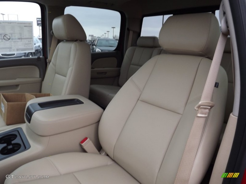 Light Cashmere/Dark Cashmere Interior 2013 Chevrolet Silverado 1500 LTZ Crew Cab 4x4 Photo #77887437