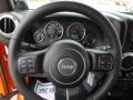 Black 2013 Jeep Wrangler Unlimited Rubicon 4x4 Steering Wheel