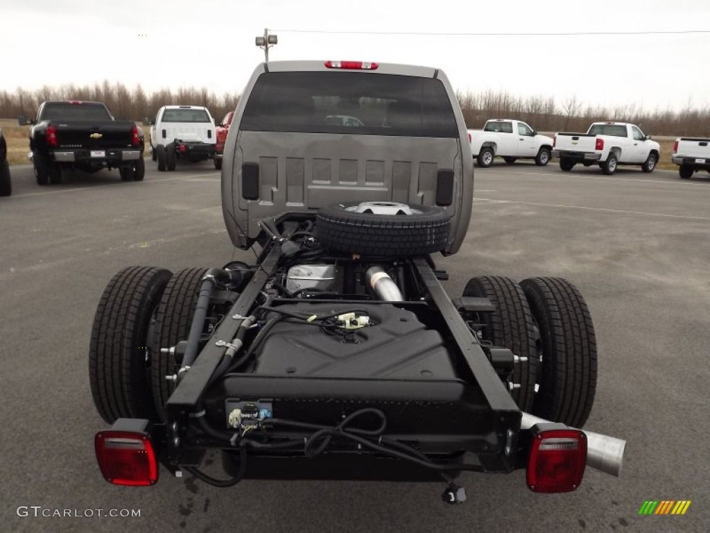 Steel Gray Metallic 2013 GMC Sierra 3500HD SLE Crew Cab 4x4 Dually Chassis Exterior Photo #77887737