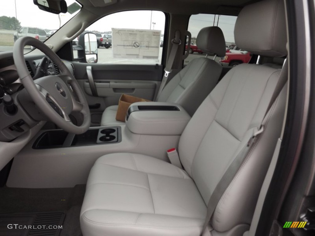 Light Titanium Interior 2013 GMC Sierra 3500HD SLE Crew Cab 4x4 Dually Chassis Photo #77887799