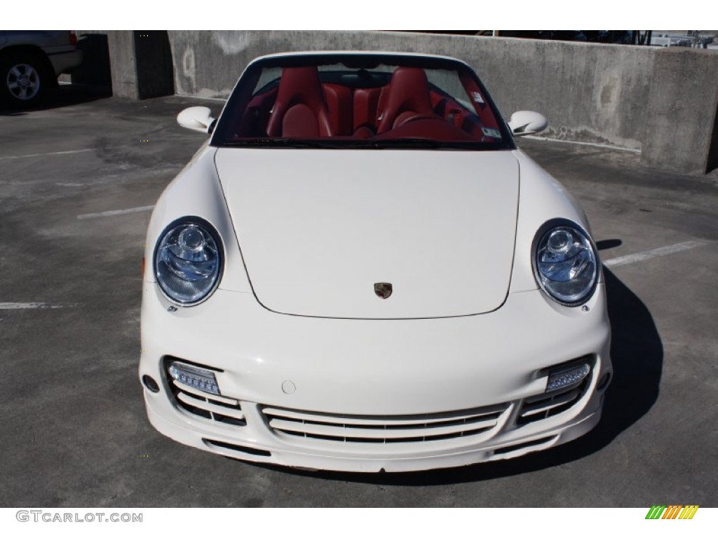 2009 911 Turbo Cabriolet - Cream White / Carrera Red photo #2