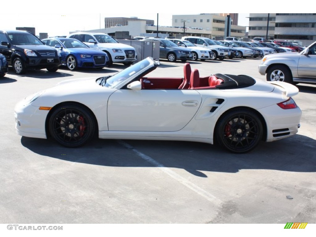 2009 911 Turbo Cabriolet - Cream White / Carrera Red photo #5