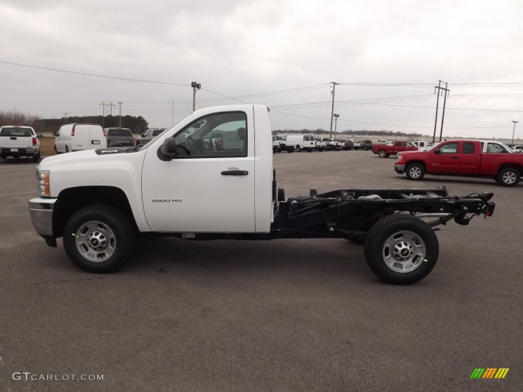 Summit White 2013 Chevrolet Silverado 2500HD Work Truck Regular Cab Chassis Exterior Photo #77888025