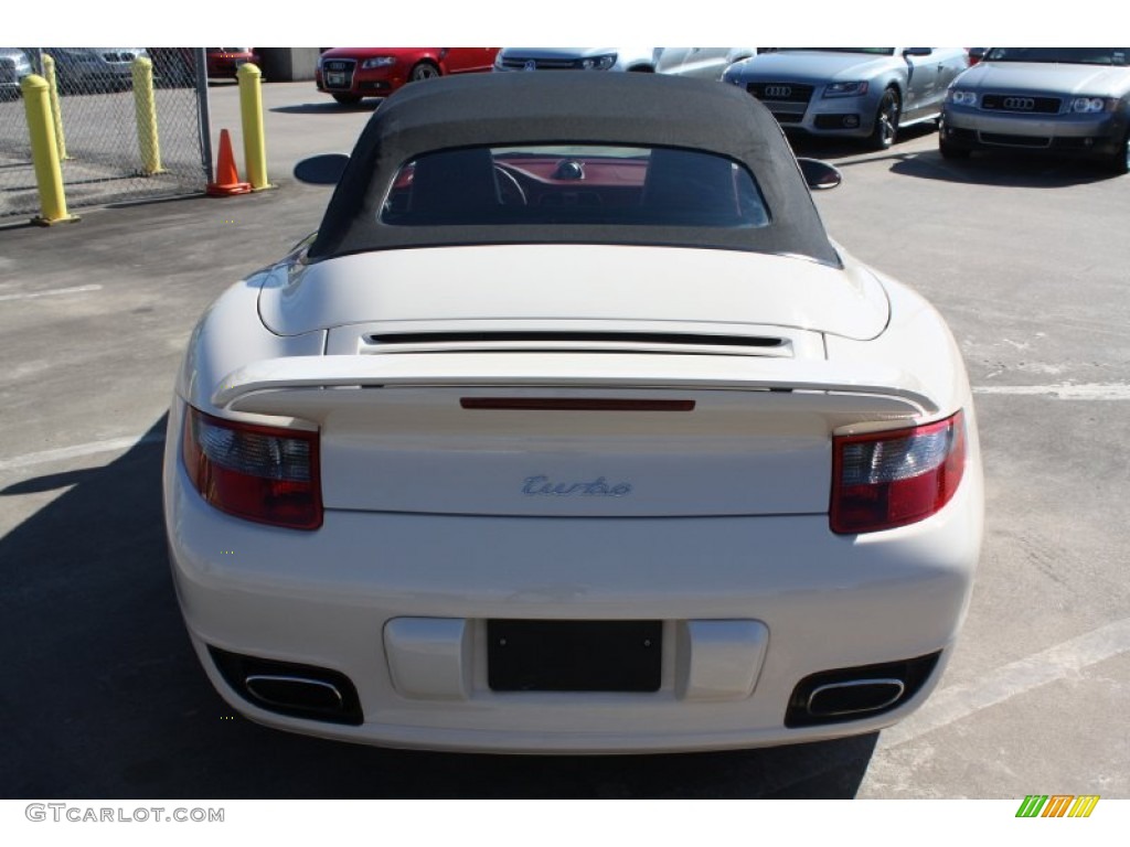 2009 911 Turbo Cabriolet - Cream White / Carrera Red photo #11