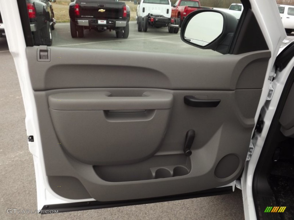 2013 Chevrolet Silverado 2500HD Work Truck Regular Cab Chassis Dark Titanium Door Panel Photo #77888073
