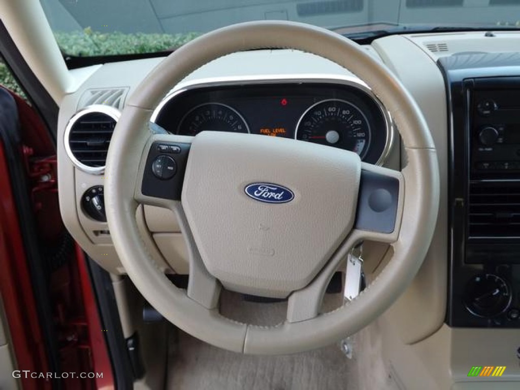 2007 Ford Explorer XLT Camel Steering Wheel Photo #77890137