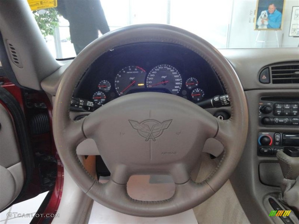 2003 Chevrolet Corvette Convertible Shale Steering Wheel Photo #77890395
