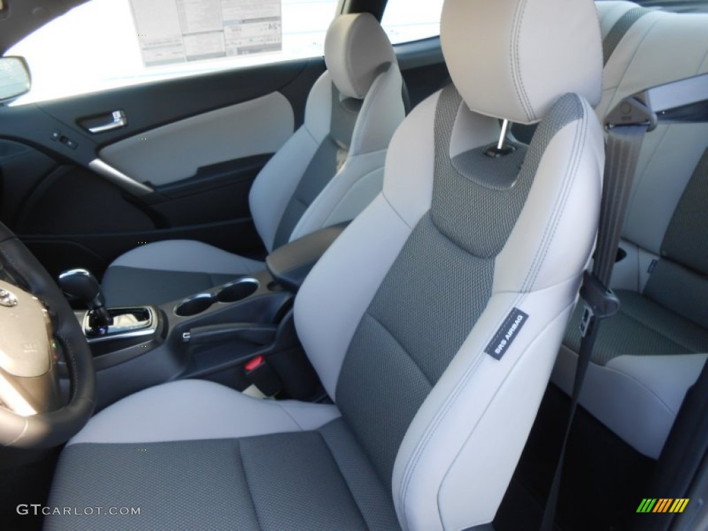 Gray Leather/Gray Cloth Interior 2013 Hyundai Genesis Coupe 2.0T Premium Photo #77890827