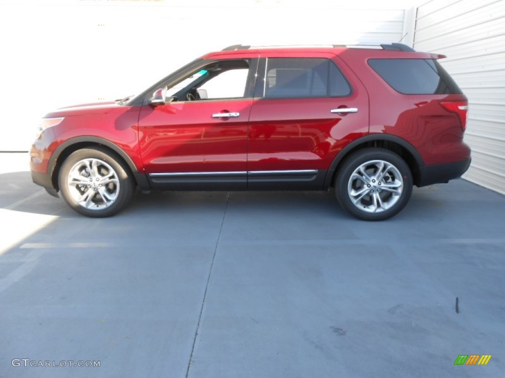 2013 Explorer Limited - Ruby Red Metallic / Medium Light Stone photo #8