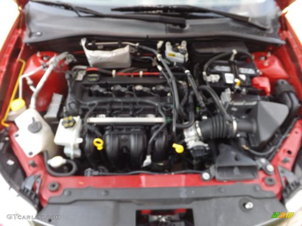 2008 Focus SE Sedan - Vermillion Red / Medium Stone photo #11