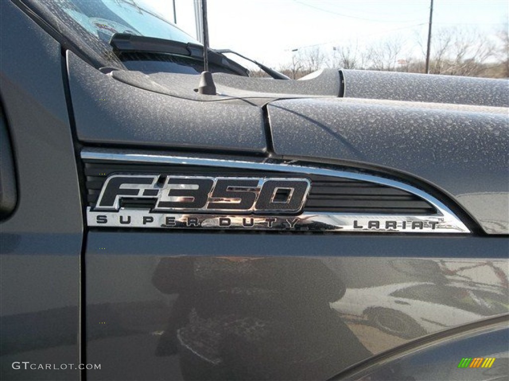 2013 F350 Super Duty Lariat Crew Cab 4x4 - Sterling Gray Metallic / Black photo #13
