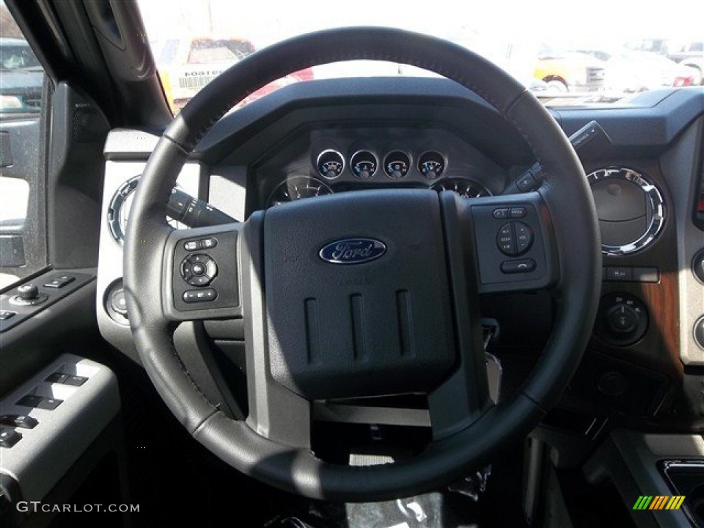 2013 F350 Super Duty Lariat Crew Cab 4x4 - Sterling Gray Metallic / Black photo #24