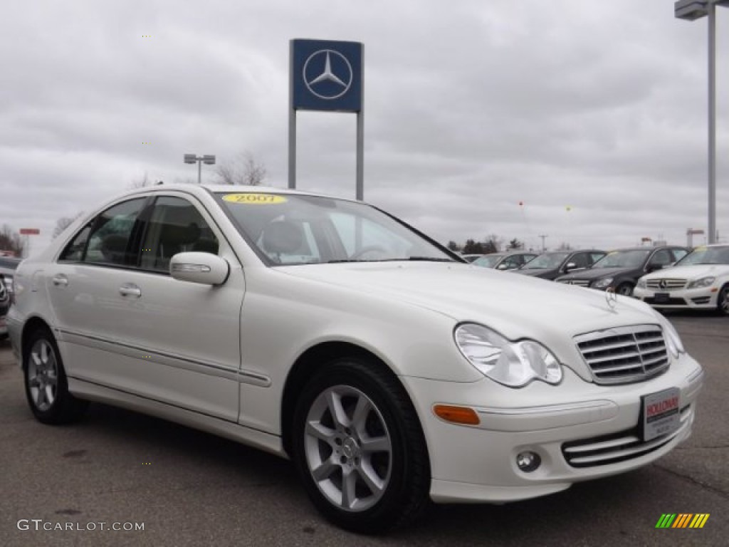 Arctic White 2007 Mercedes-Benz C 280 4Matic Luxury Exterior Photo #77893400