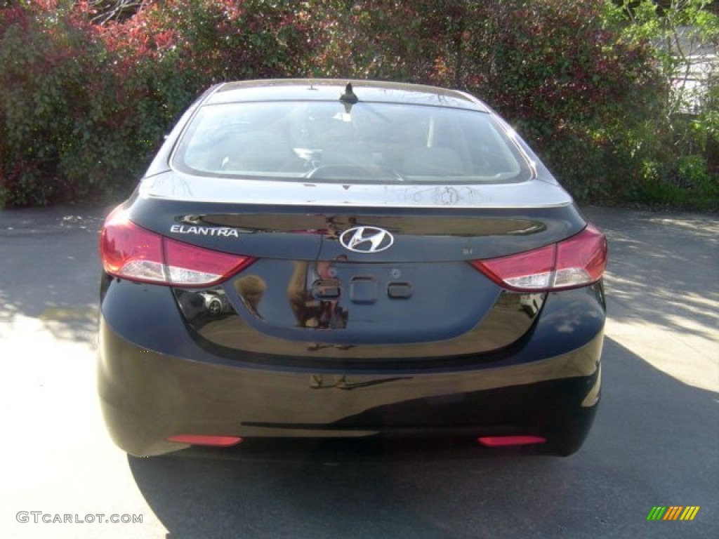 2012 Elantra GLS - Midnight Black / Beige photo #2