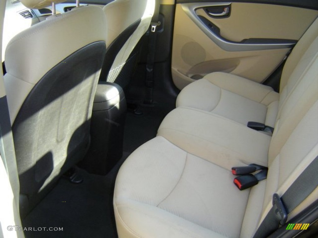 2012 Elantra GLS - Midnight Black / Beige photo #5