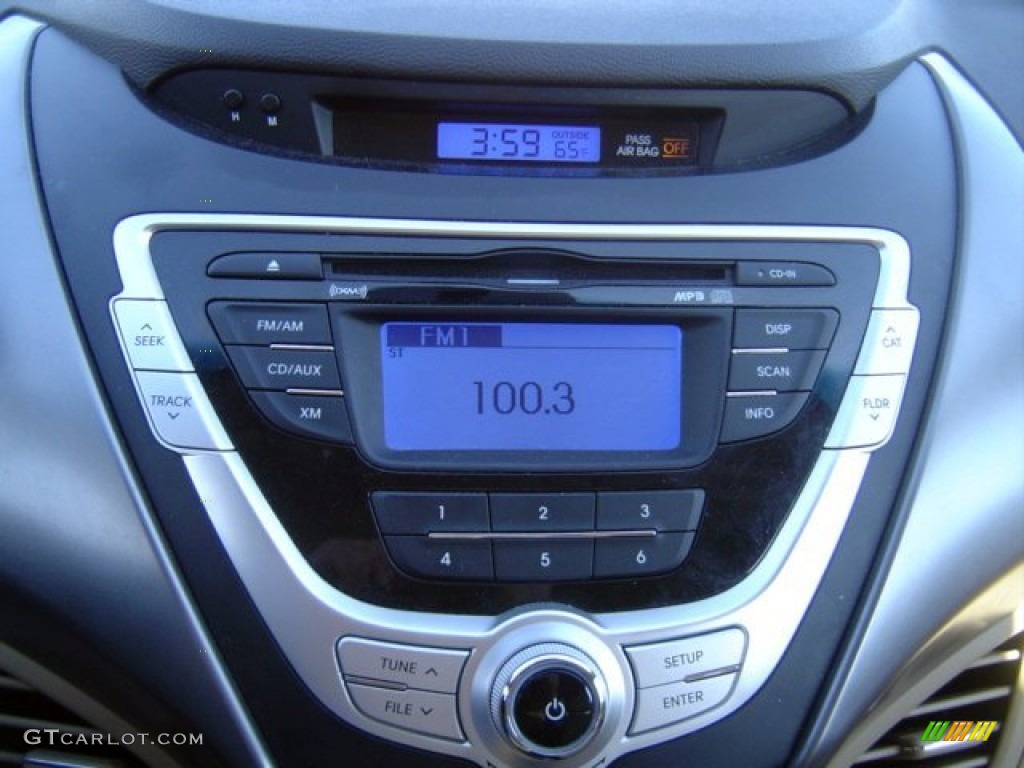2012 Elantra GLS - Midnight Black / Beige photo #7