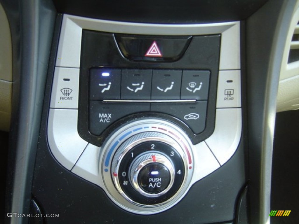 2012 Elantra GLS - Midnight Black / Beige photo #8