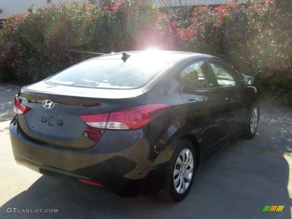 2012 Elantra GLS - Midnight Black / Beige photo #11