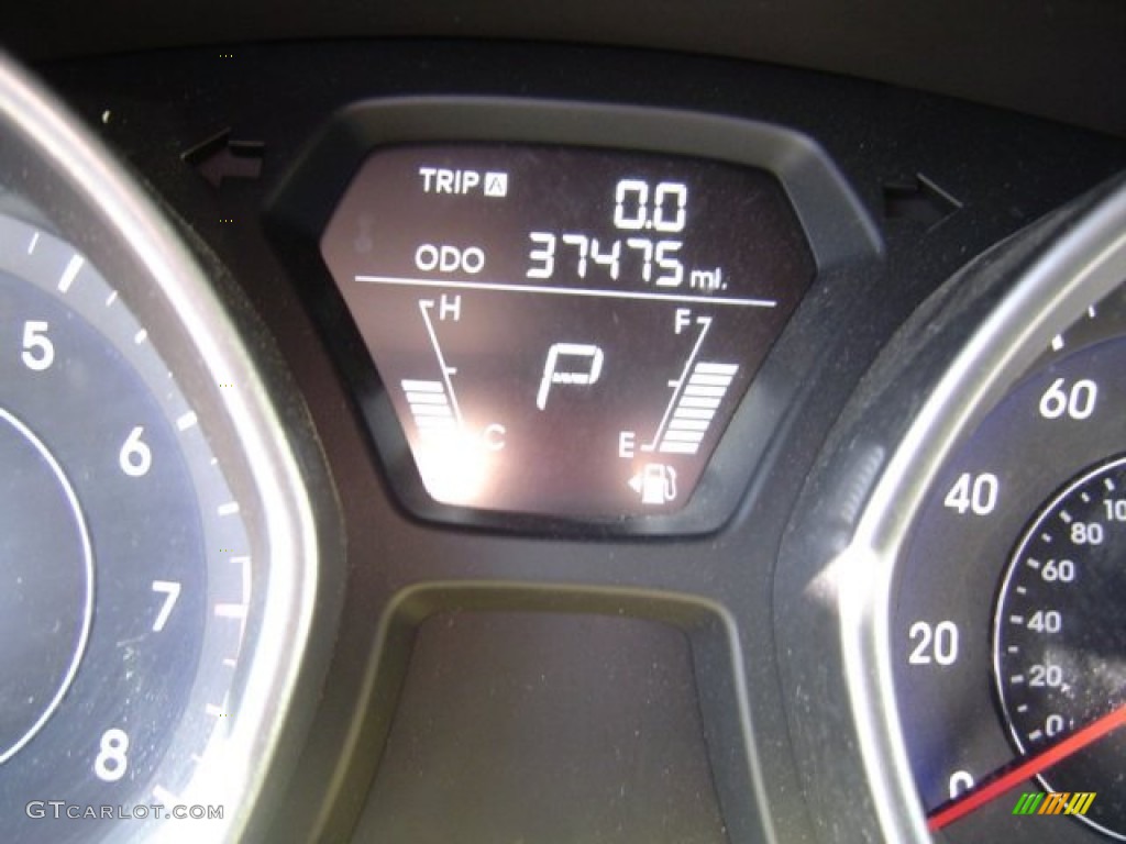 2012 Elantra GLS - Midnight Black / Beige photo #14