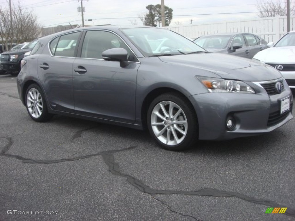 2012 CT 200h Hybrid Premium - Nebula Gray Pearl / Black photo #2