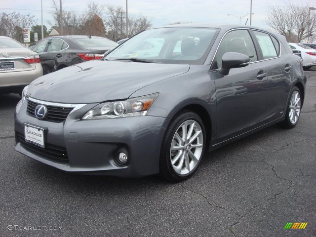 2012 CT 200h Hybrid Premium - Nebula Gray Pearl / Black photo #8