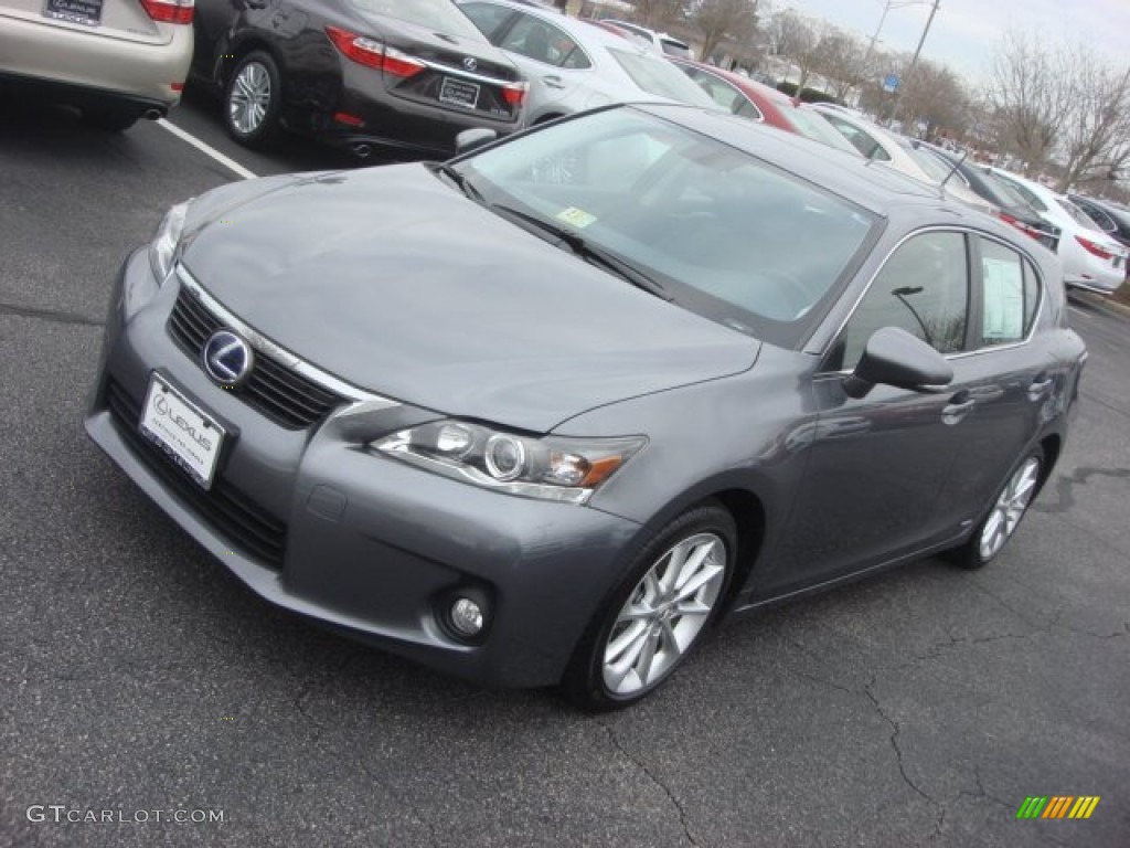 2012 CT 200h Hybrid Premium - Nebula Gray Pearl / Black photo #10