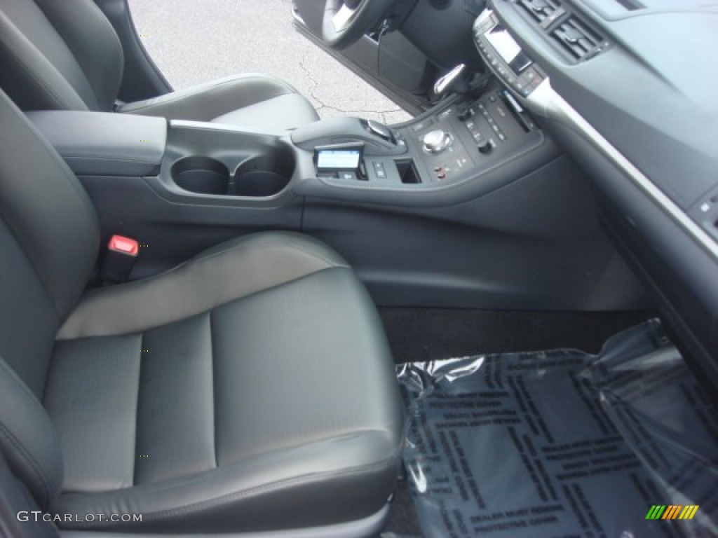 2012 CT 200h Hybrid Premium - Nebula Gray Pearl / Black photo #15