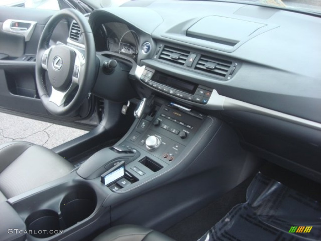 2012 CT 200h Hybrid Premium - Nebula Gray Pearl / Black photo #16