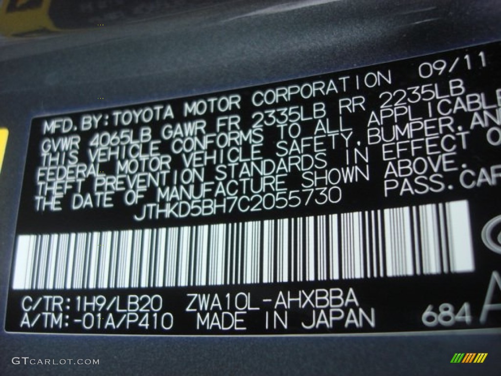 2012 CT 200h Hybrid Premium - Nebula Gray Pearl / Black photo #37