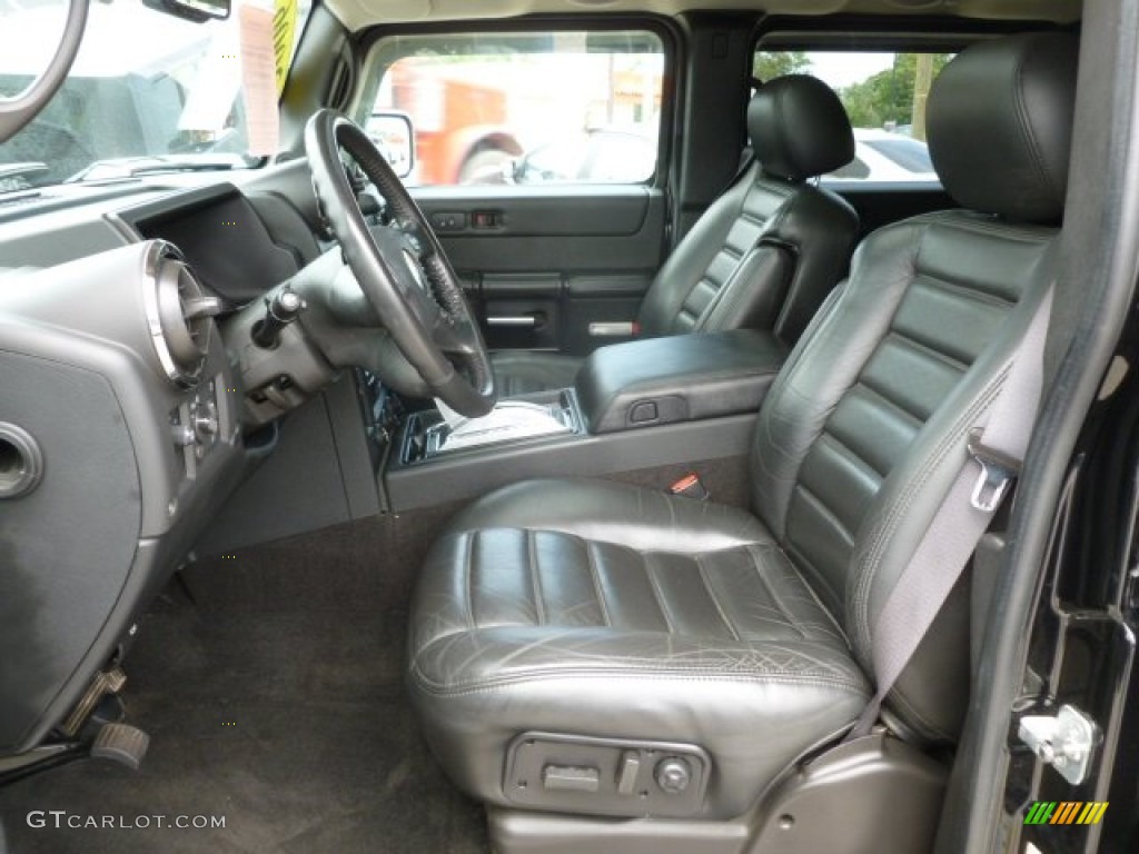 Ebony Interior 2006 Hummer H2 SUV Photo #77895061