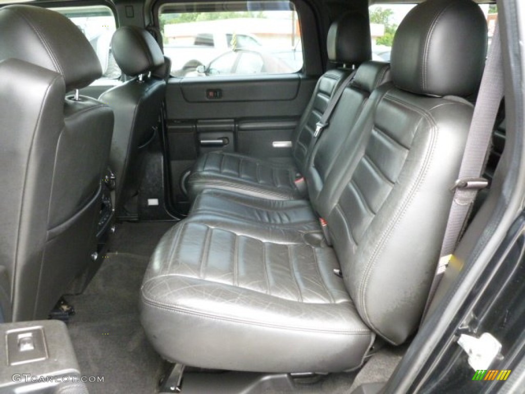 Ebony Interior 2006 Hummer H2 SUV Photo #77895145