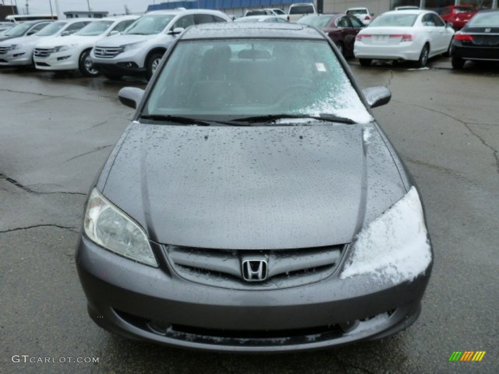 2005 Civic EX Sedan - Magnesium Metallic / Gray photo #7