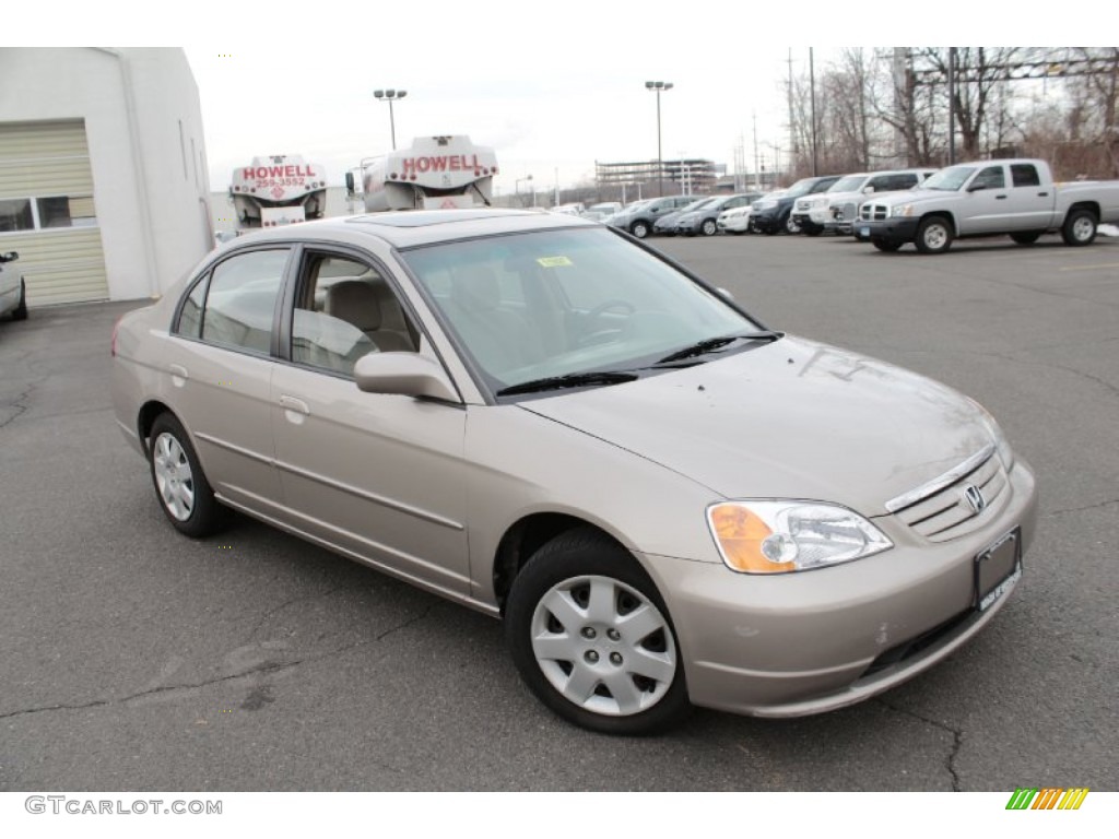 Titanium Metallic 2002 Honda Civic EX Sedan Exterior Photo #77898871