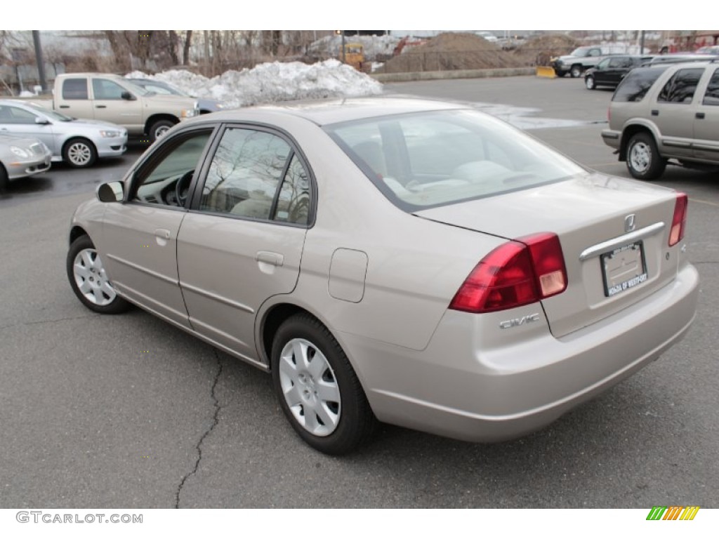 2002 Civic EX Sedan - Titanium Metallic / Beige photo #8