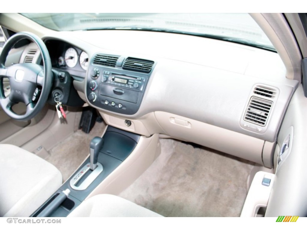 2002 Honda Civic EX Sedan Beige Dashboard Photo #77899009