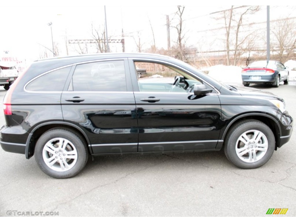 2010 CR-V EX AWD - Crystal Black Pearl / Ivory photo #4