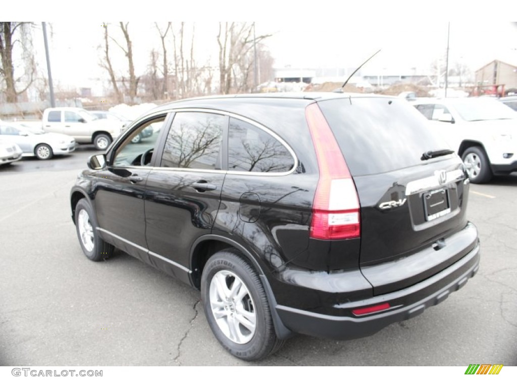 2010 CR-V EX AWD - Crystal Black Pearl / Ivory photo #10