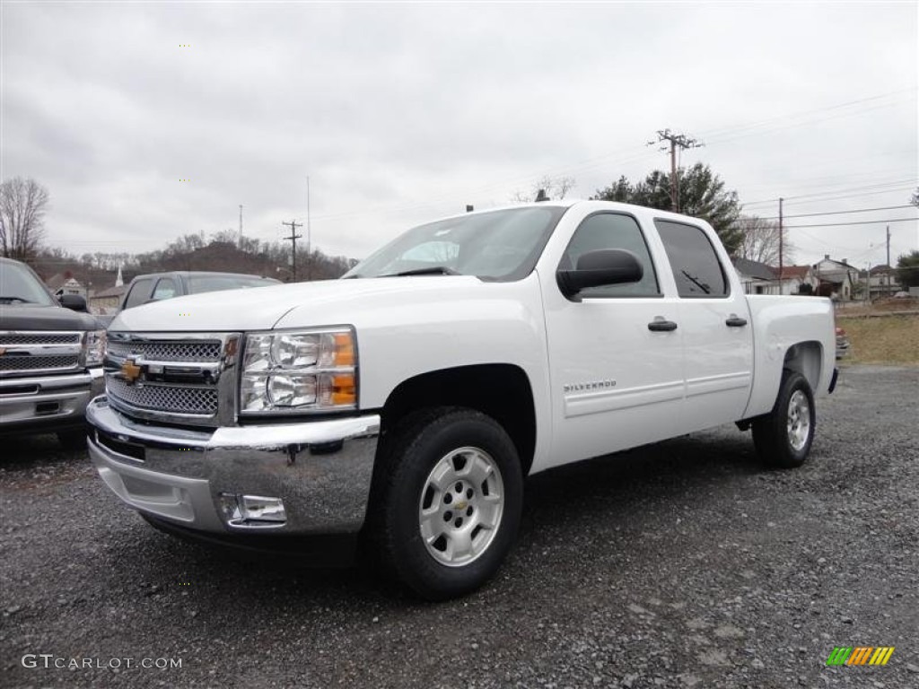 Summit White 2013 Chevrolet Silverado 1500 LT Crew Cab Exterior Photo #77899606