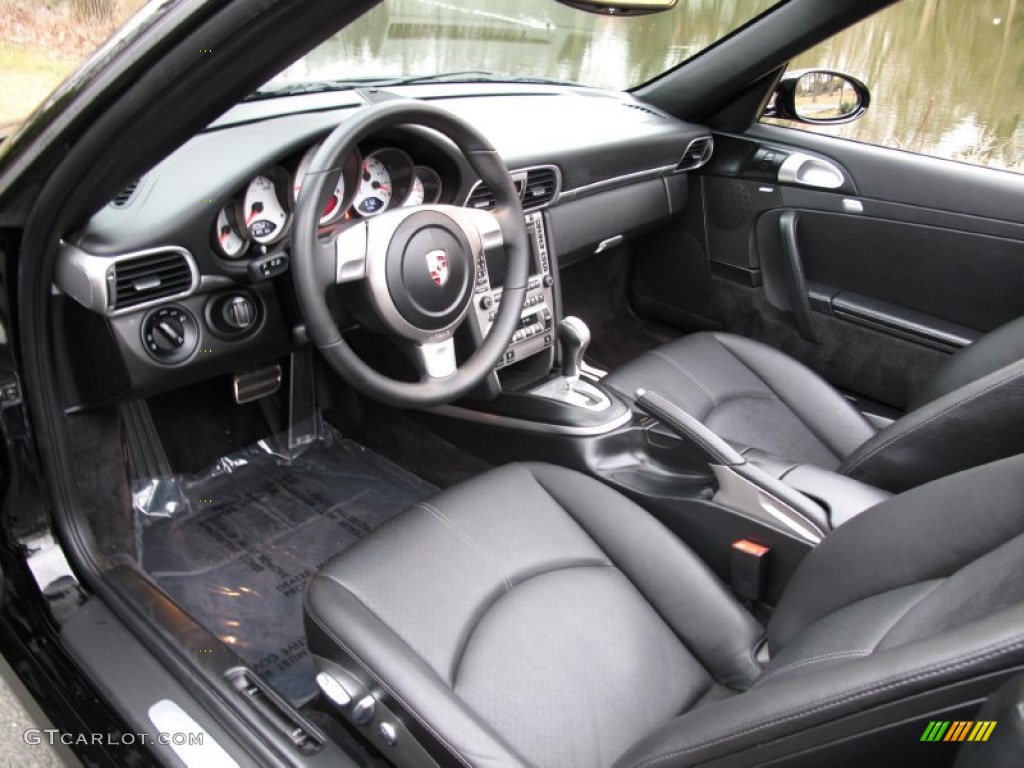 Black Interior 2008 Porsche 911 Carrera S Cabriolet Photo #77899808