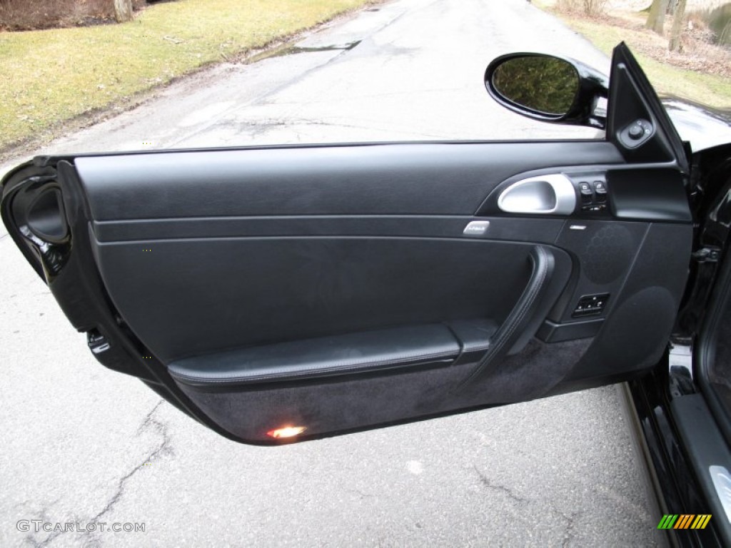 2008 Porsche 911 Carrera S Cabriolet Black Door Panel Photo #77899831