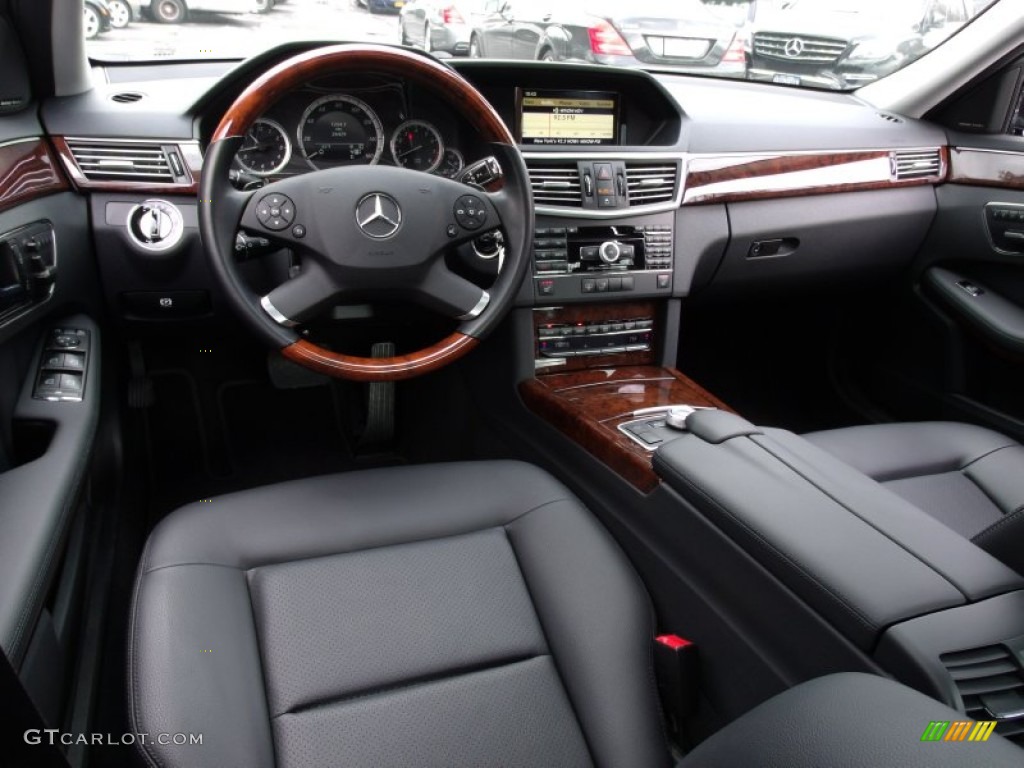 Black Interior 2010 Mercedes-Benz E 350 4Matic Sedan Photo #77900308