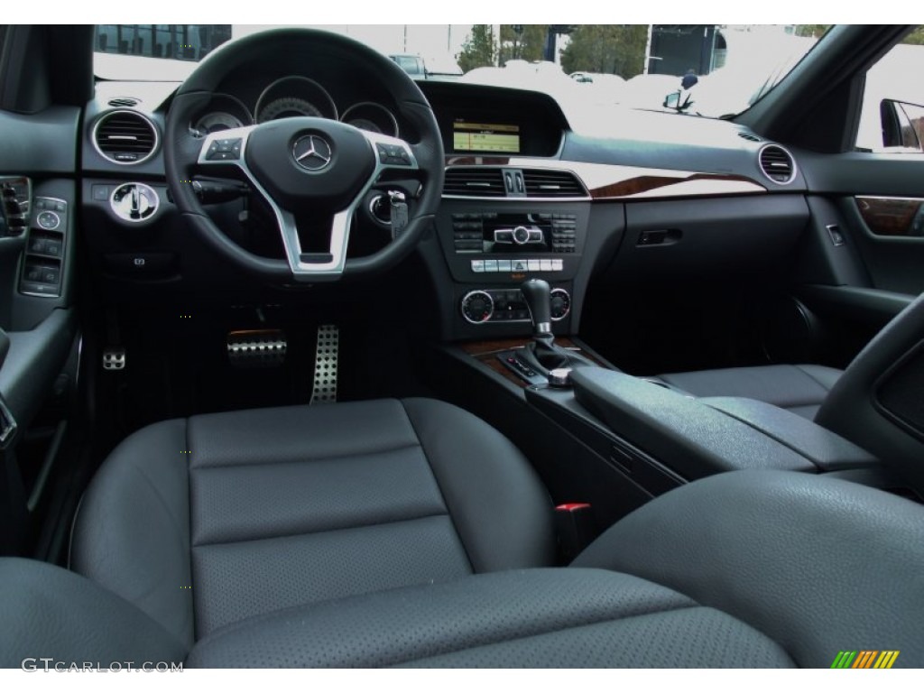 Black Interior 2012 Mercedes-Benz C 300 Sport 4Matic Photo #77900696