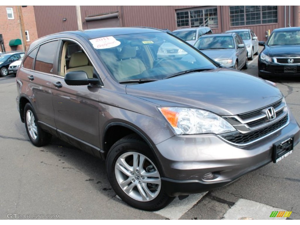 2011 CR-V EX 4WD - Urban Titanium Metallic / Ivory photo #3
