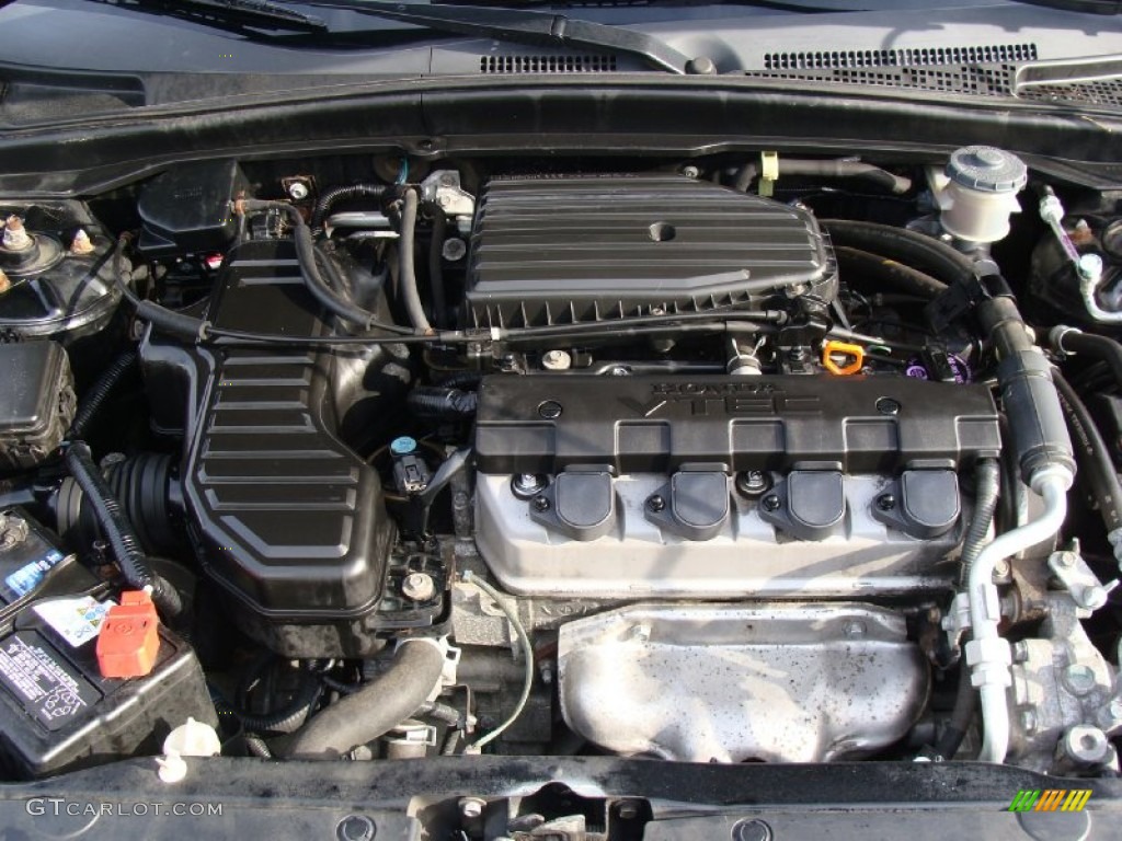 2005 Honda Civic EX Sedan 1.7L SOHC 16V VTEC 4 Cylinder Engine Photo #77903720