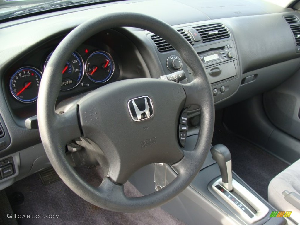 2005 Civic EX Sedan - Nighthawk Black Pearl / Gray photo #23