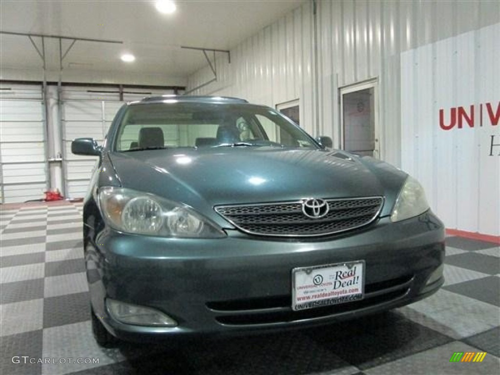 2003 Camry SE V6 - Aspen Green Pearl / Taupe photo #2