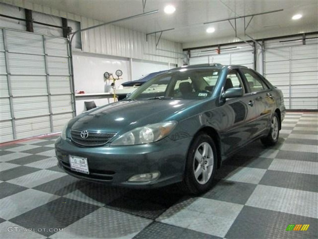 2003 Camry SE V6 - Aspen Green Pearl / Taupe photo #3