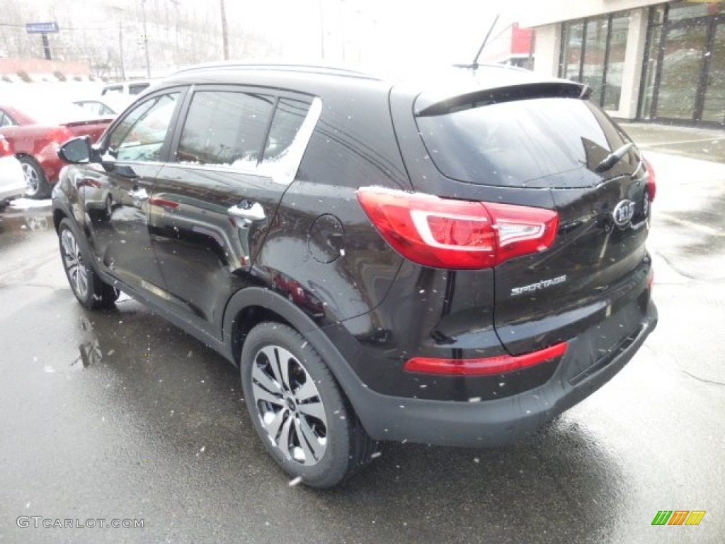 2013 Sportage EX AWD - Black Cherry / Black photo #5